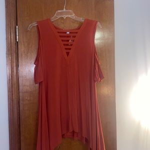 Orange tunic style top